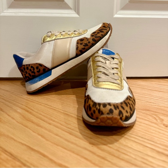 The GREATS rare McCarren Cheetah Print Sneakers (hair on hide, leather & mesh!) - Picture 3 of 6